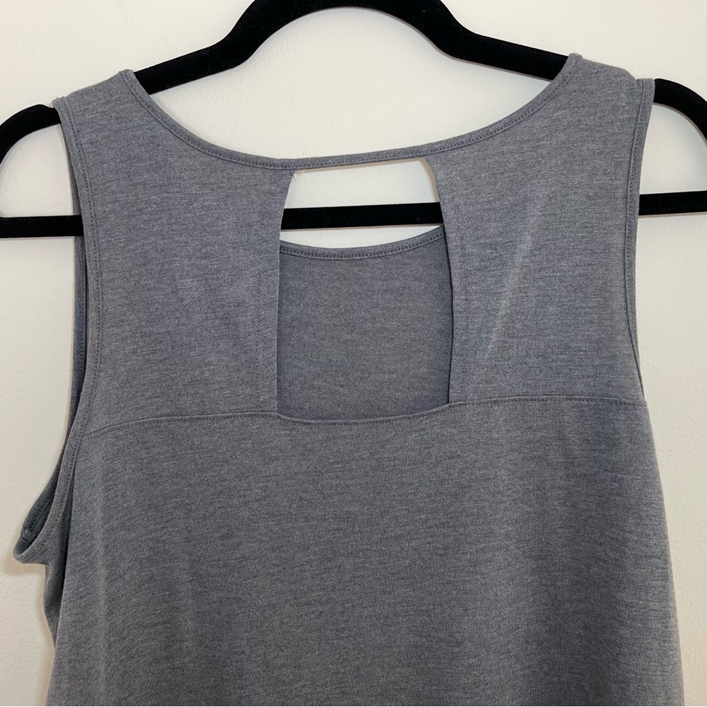St. John’s Bay Active | Petite Gray Sleeveless Athletic Top | PL - Picture 4 of 5